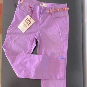 L.E.I Chelsea low rise, girls size 10 lilac jeans
